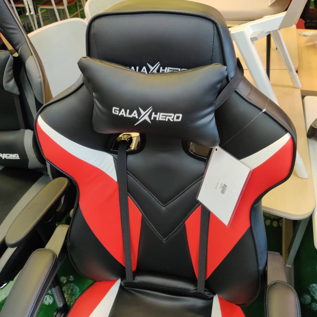 GALAXHERO ゲーミングチェア 収納オットマン付き ヘリオス 黒×赤 販売 