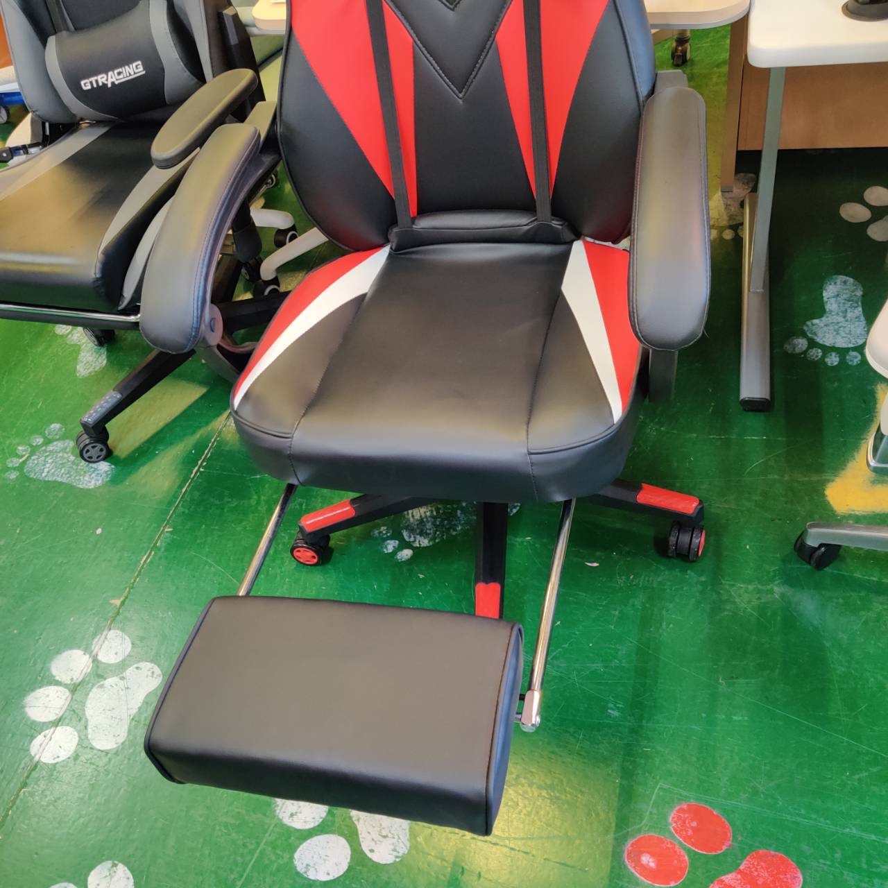 GALAXHERO ゲーミングチェア 収納オットマン付き ヘリオス 黒×赤 販売 