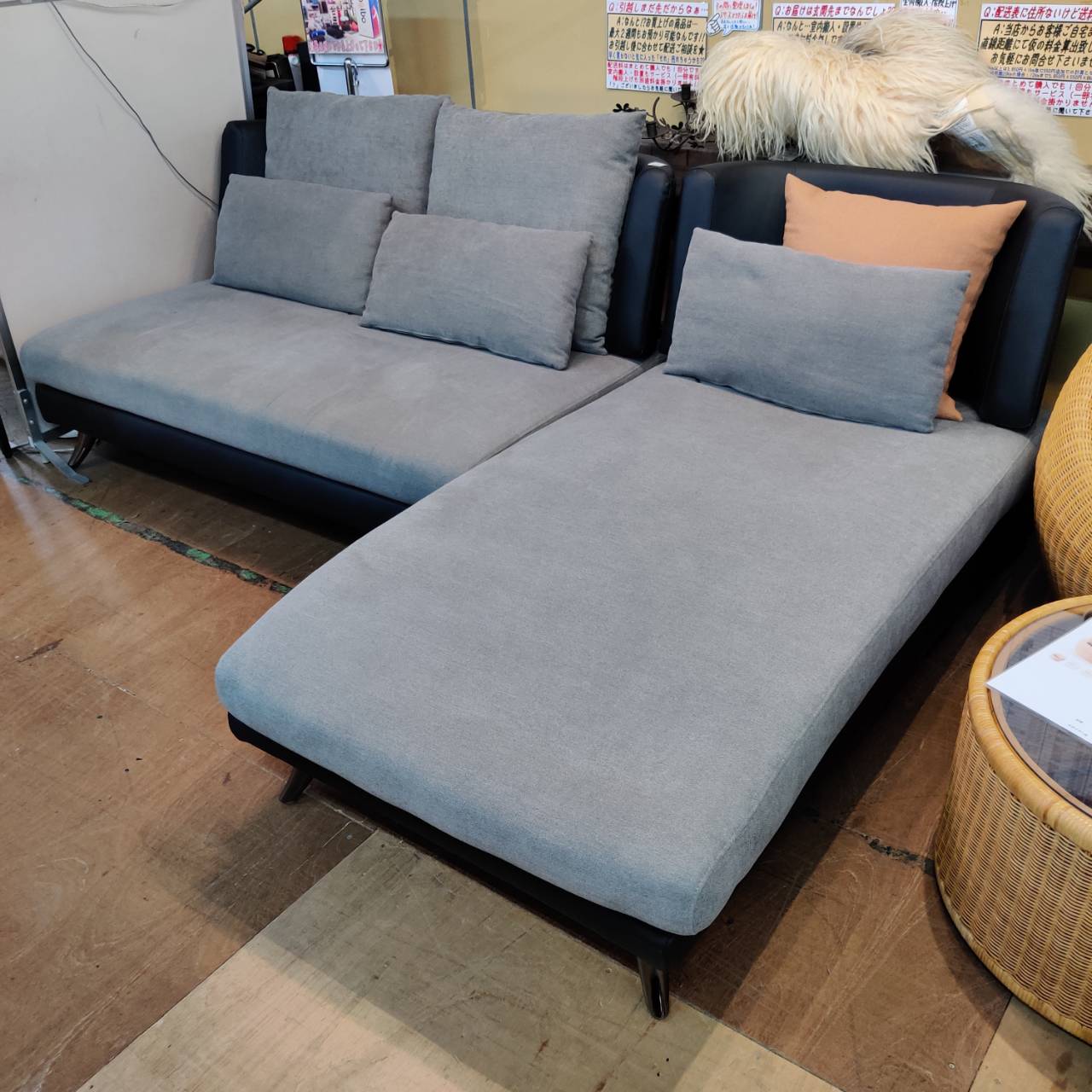 NITORI ニトリ 布張りカウチソファ ポーション2 KD GY 幅140080cm 販売 