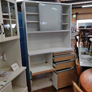 松田家具_2枚スライド扉キッチンボード_1200プルミエレンジ_151008752002-2