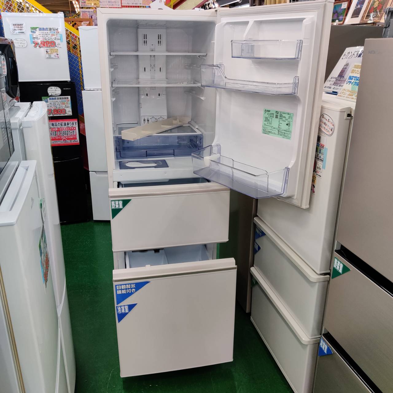 三菱 MITSUBISHI 2021年製 272L 3ドア 冷凍冷蔵庫 MR-CX27F 販売中 