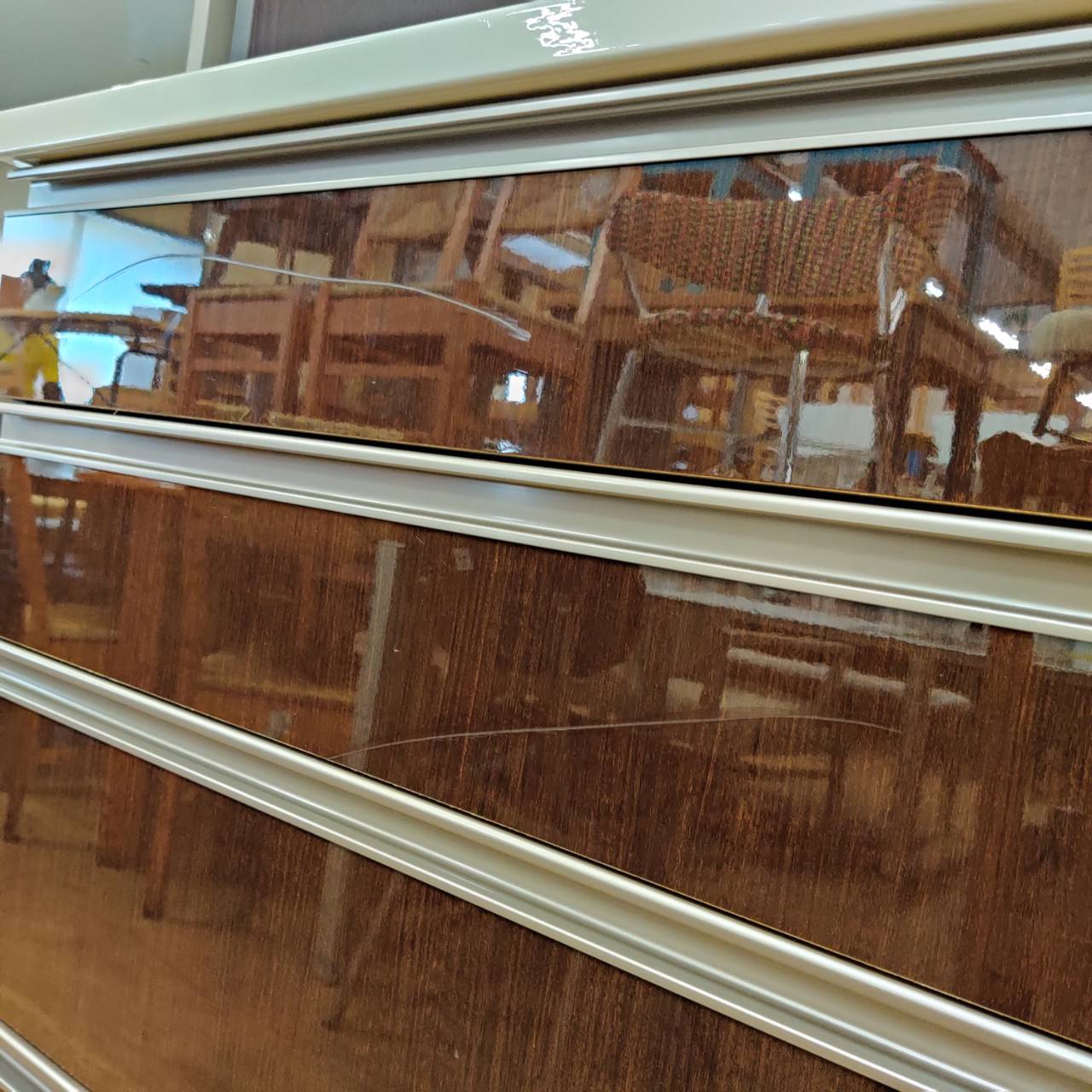 高橋木工所 2枚スライド扉キッチンボード テクト120オープン 幅120cm 