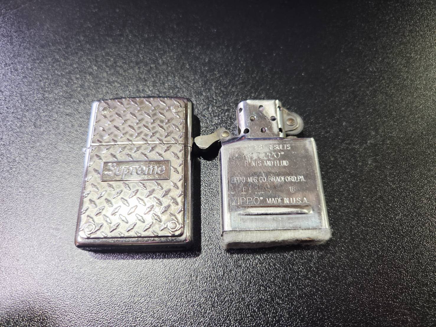 19SSDiamondPlateZippoダイヤモンドプレートジッポライター シルバー 