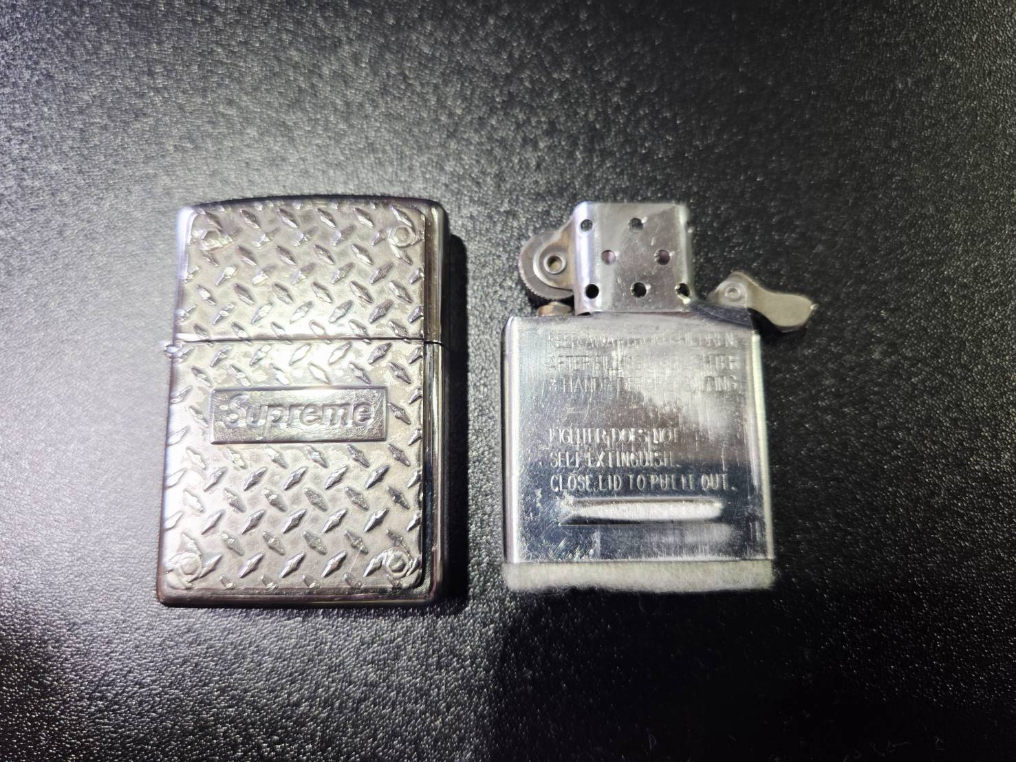 19SSDiamondPlateZippoダイヤモンドプレートジッポライター シルバー 