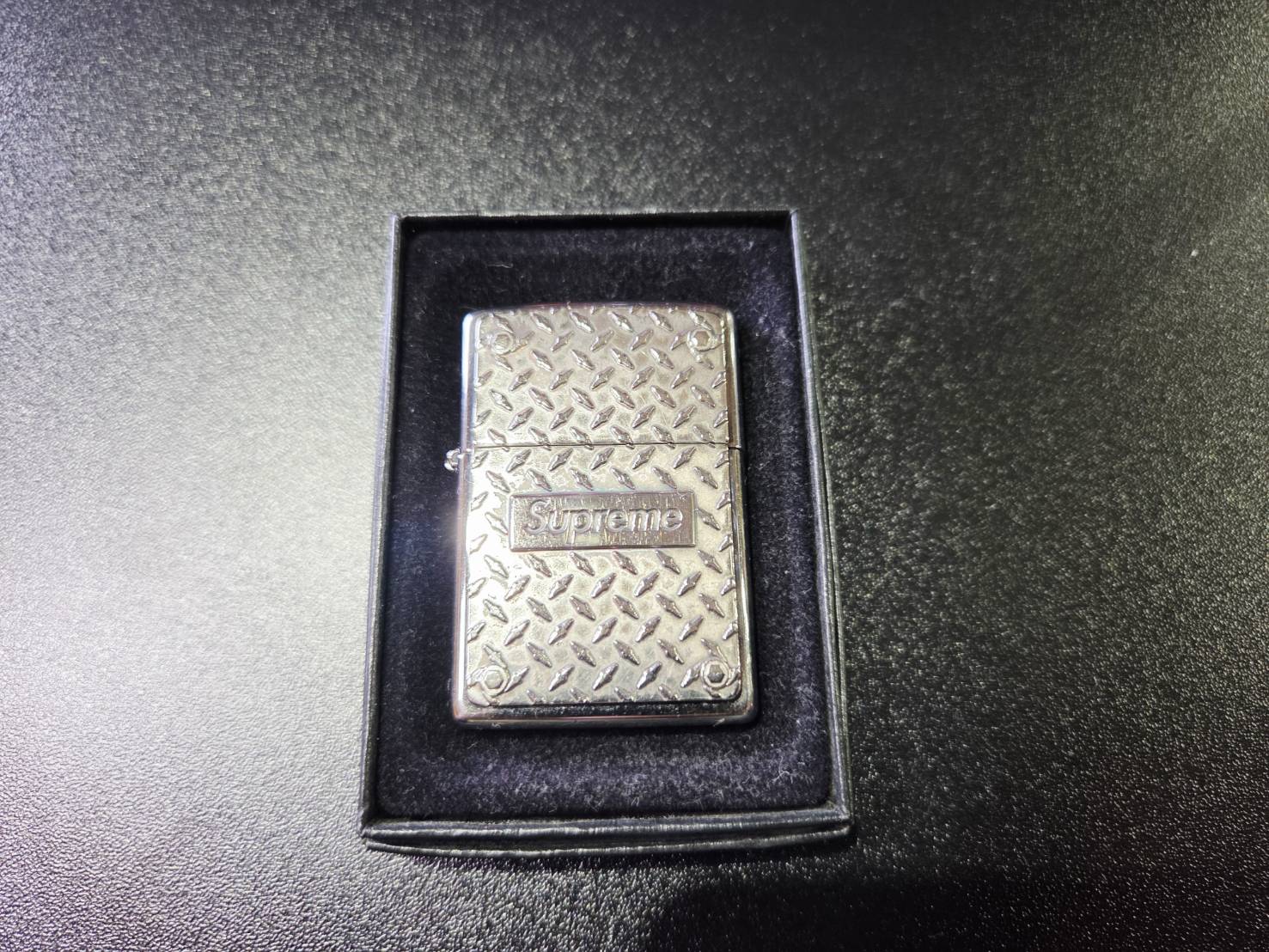 19SSDiamondPlateZippoダイヤモンドプレートジッポライター シルバー 