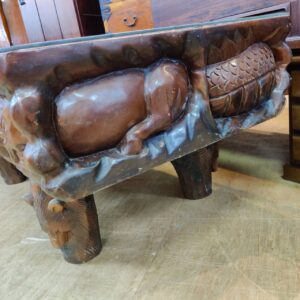 木彫りデザインテーブル-獣木彫刻-ガラストップ_158013840002-3