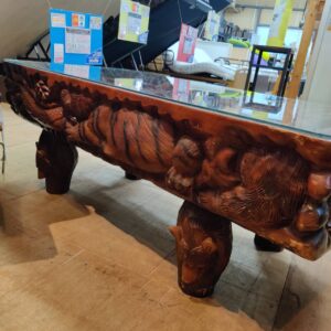 木彫りデザインテーブル-獣木彫刻-ガラストップ_158013840002-6