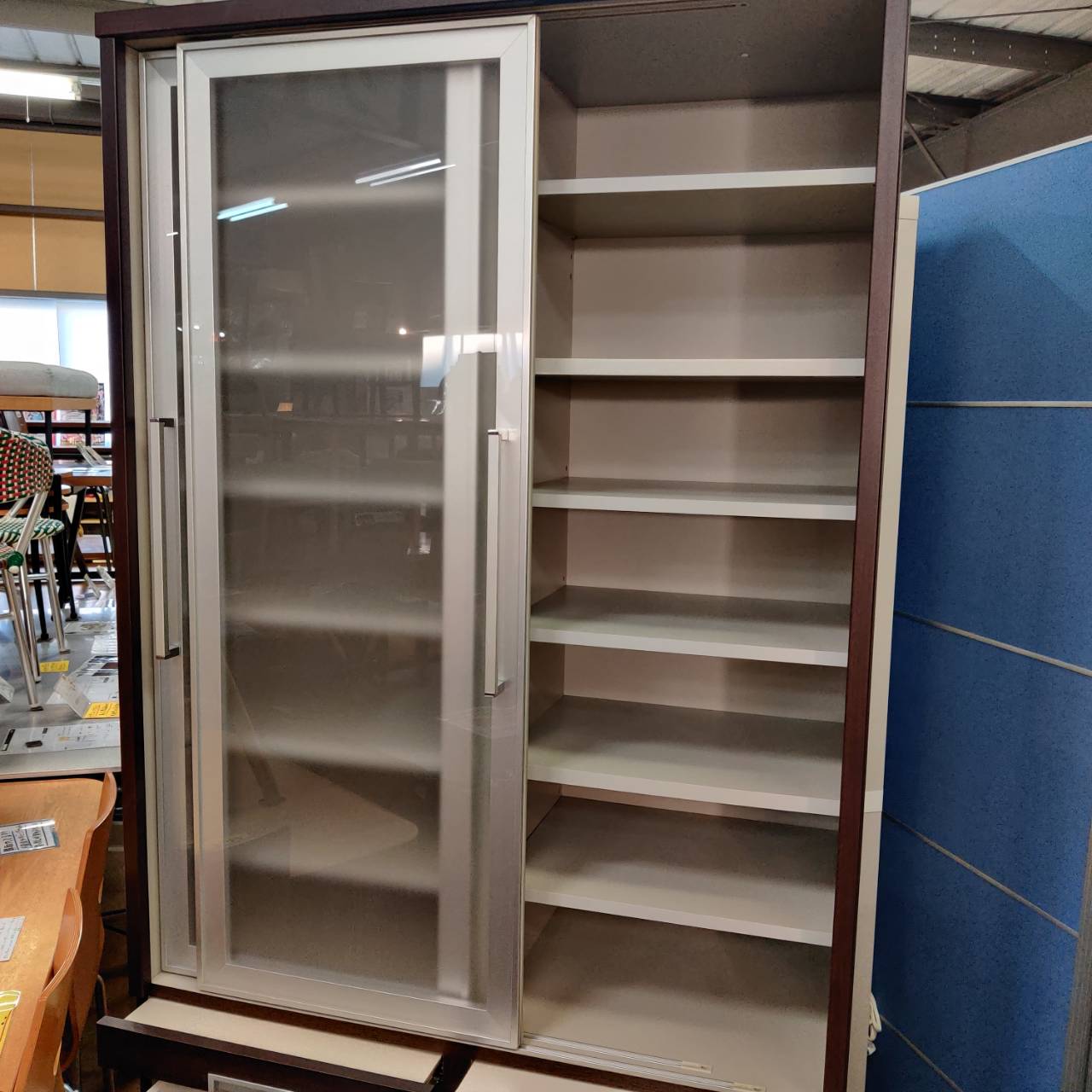 愛品倶楽部柏店】綾野製作所 2枚スライド扉食器棚 ヴィオラ 幅100cm