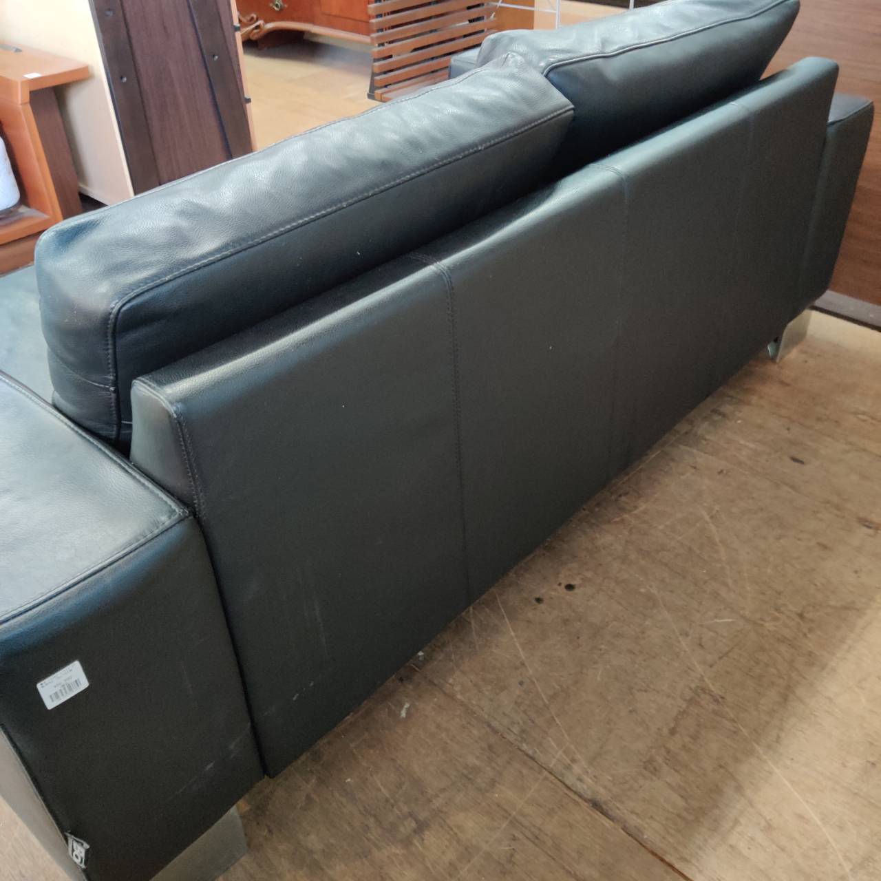 BoConcept ボーコンセプト 肘付ワイド2人掛けソファ 本革 黒 I.D.V. 