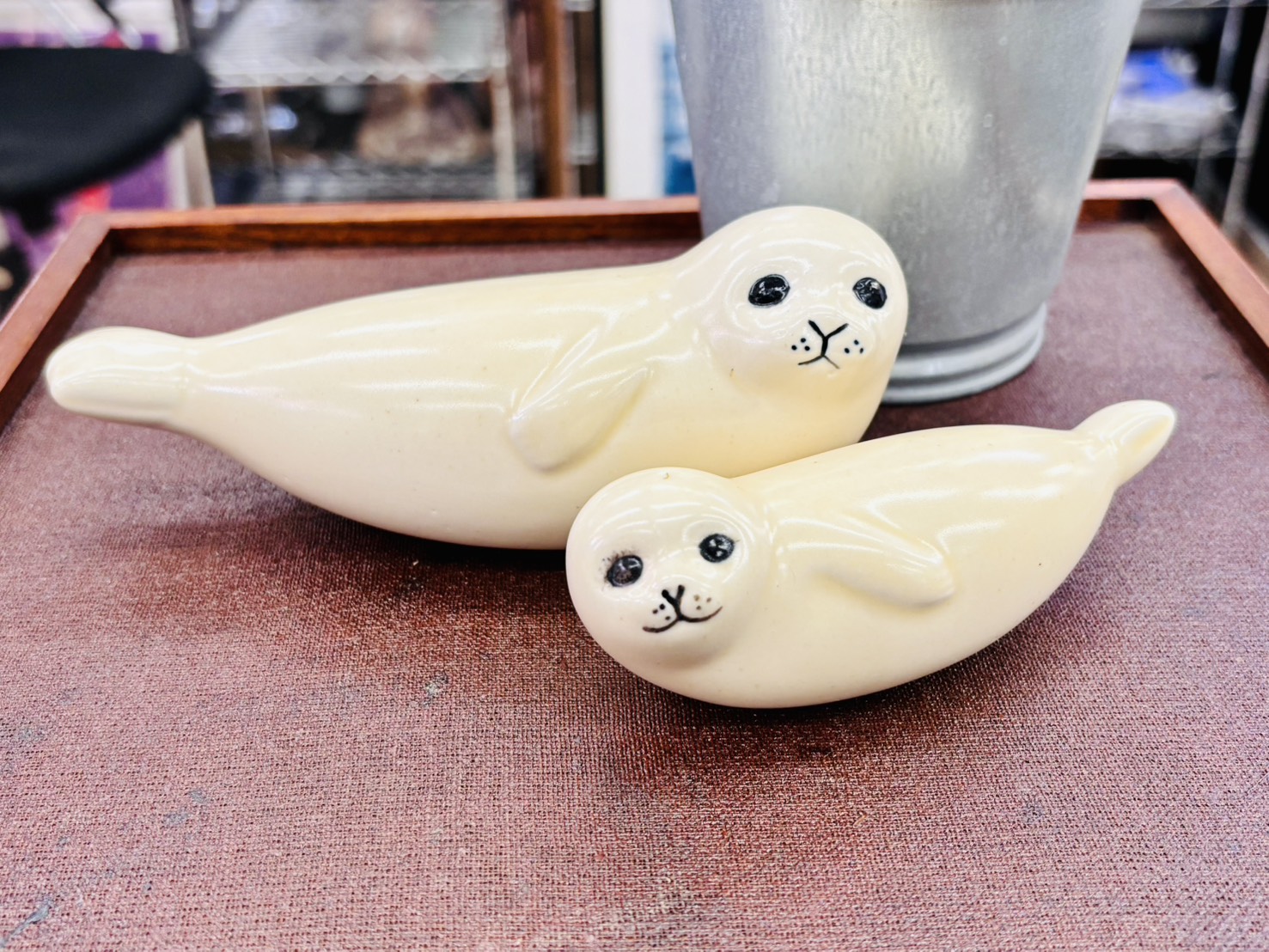 リサラーソン　アザラシ親子　オブジェ