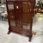 karimoku｜カリモク家具｜総花梨｜透かし彫り｜和風衝立