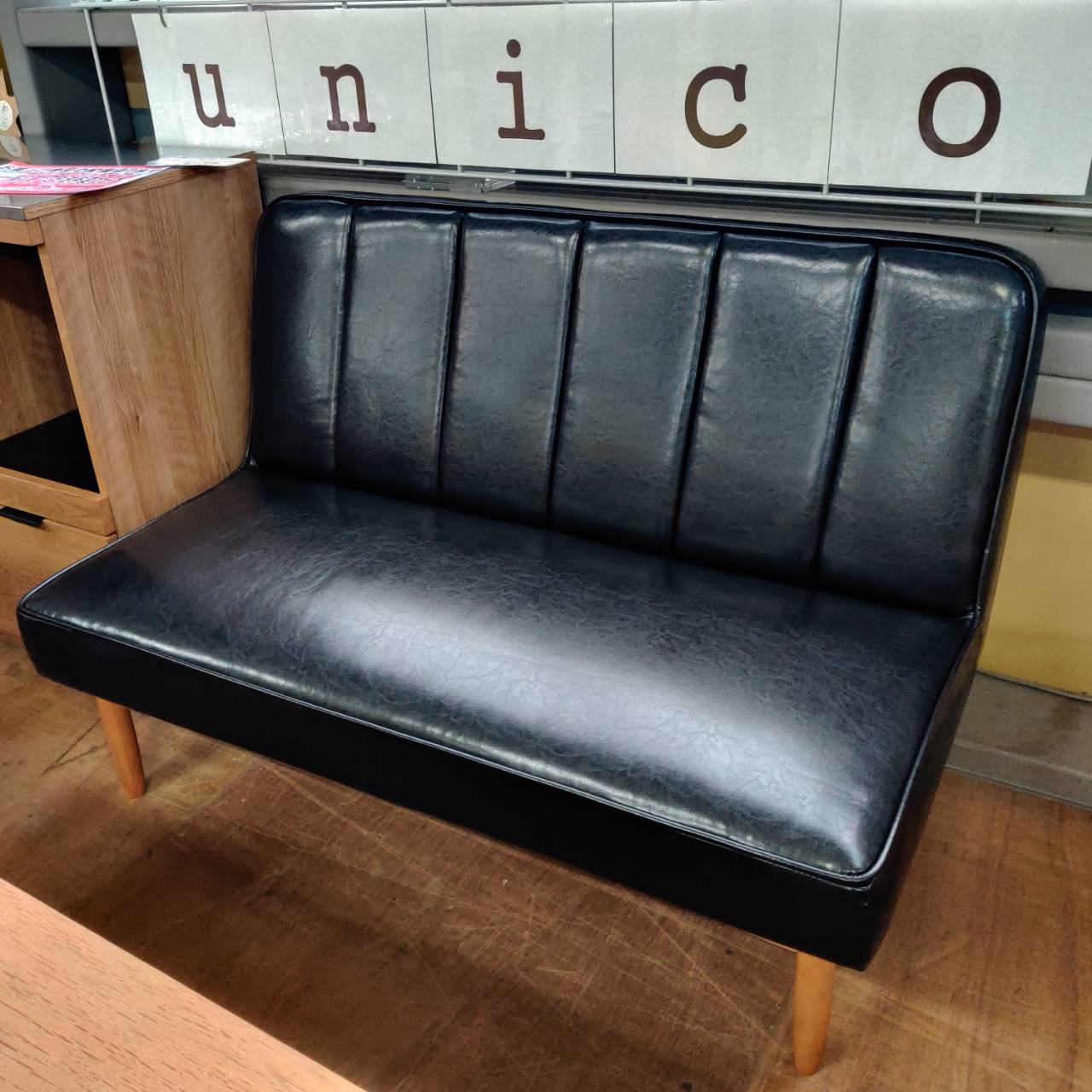 ウニコ unico ワイス 黒ブラック ベンチ unico WYTHE ベンチバック 