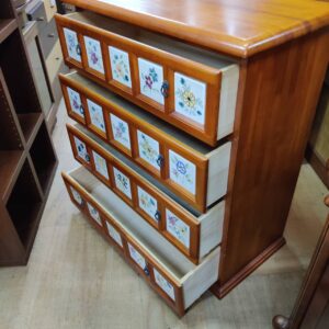 タイル貼ミドル4段チェスト_スペイン-バレンシア家具_155052225002-2