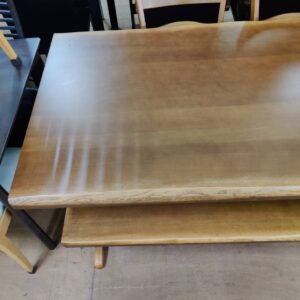 一枚板風ダイニング4点セット-ベンチ＆回転チェア_152010060002-2