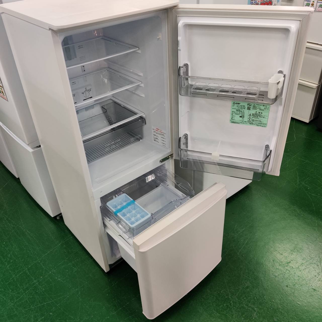 三菱 MITSUBISHI 2025年製 146L 2ドア 冷凍冷蔵庫 MR-P15K-W 販売中