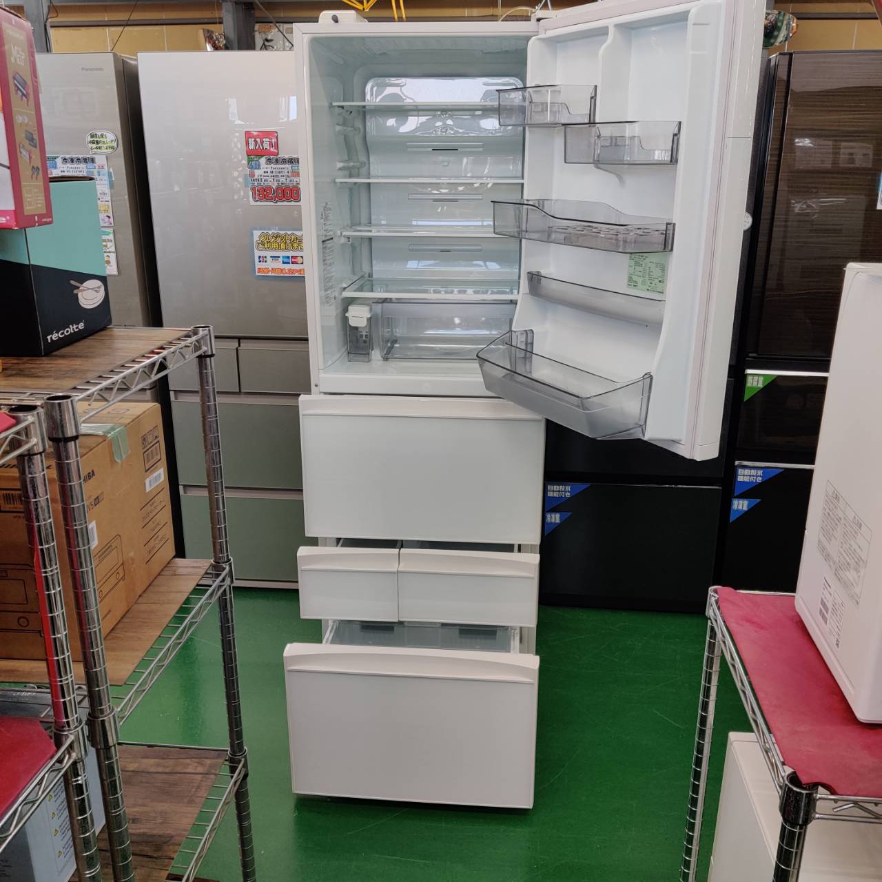 東芝 TOSHIBA 2021年製 411L 5ドア 冷凍冷蔵庫 GR-T41GXK 販売中！ 愛 