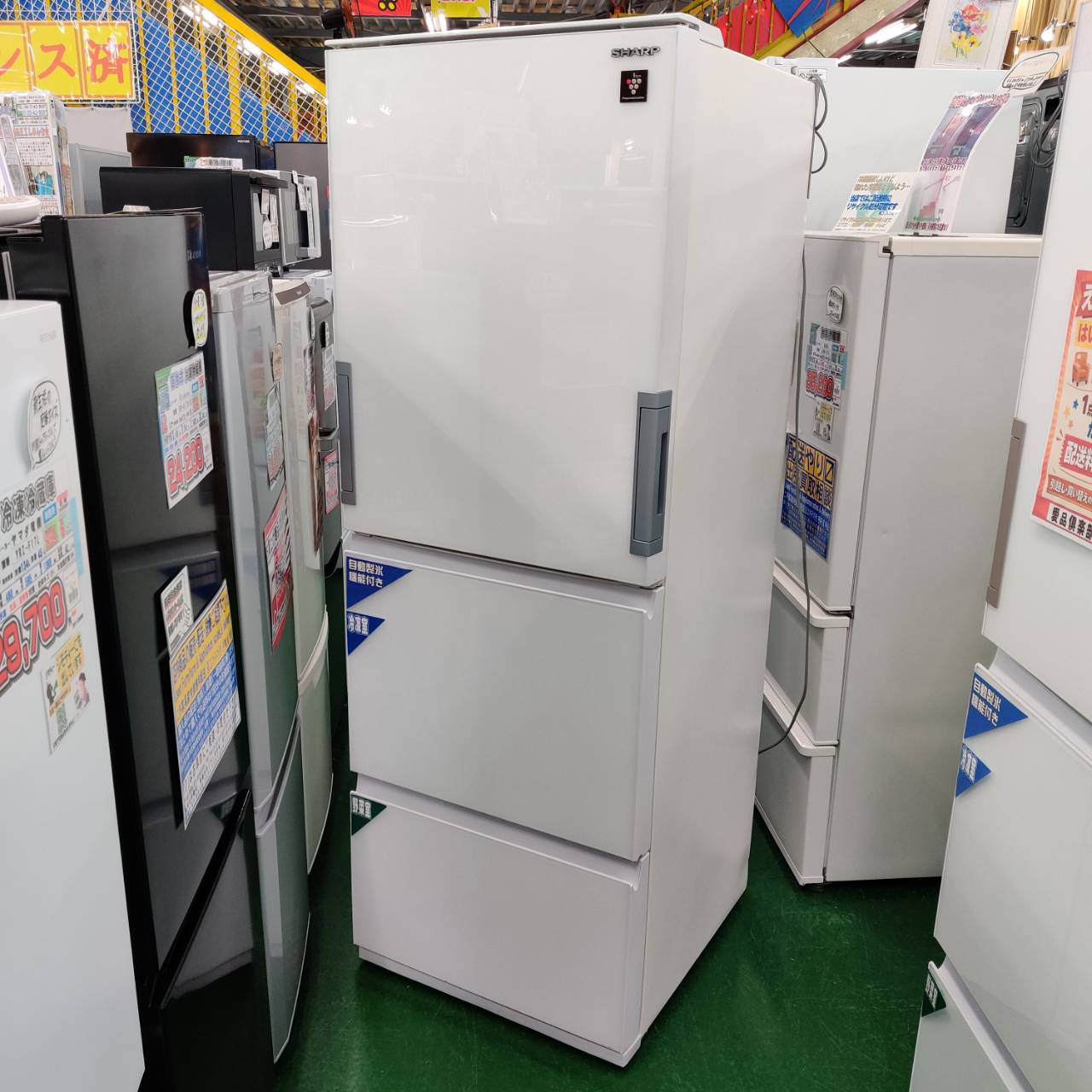 SHARP シャープ 2020年製 350L 3ドア 冷凍冷蔵庫 SJ-GW35F 販売中！ 愛 