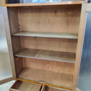 昭和レトロ-銀モールガラス-ガラス扉キャビネット_155052311002-5