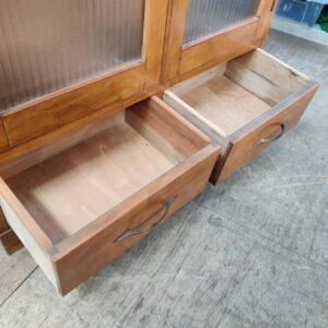 昭和レトロ-銀モールガラス-ガラス扉キャビネット_155052311002-7