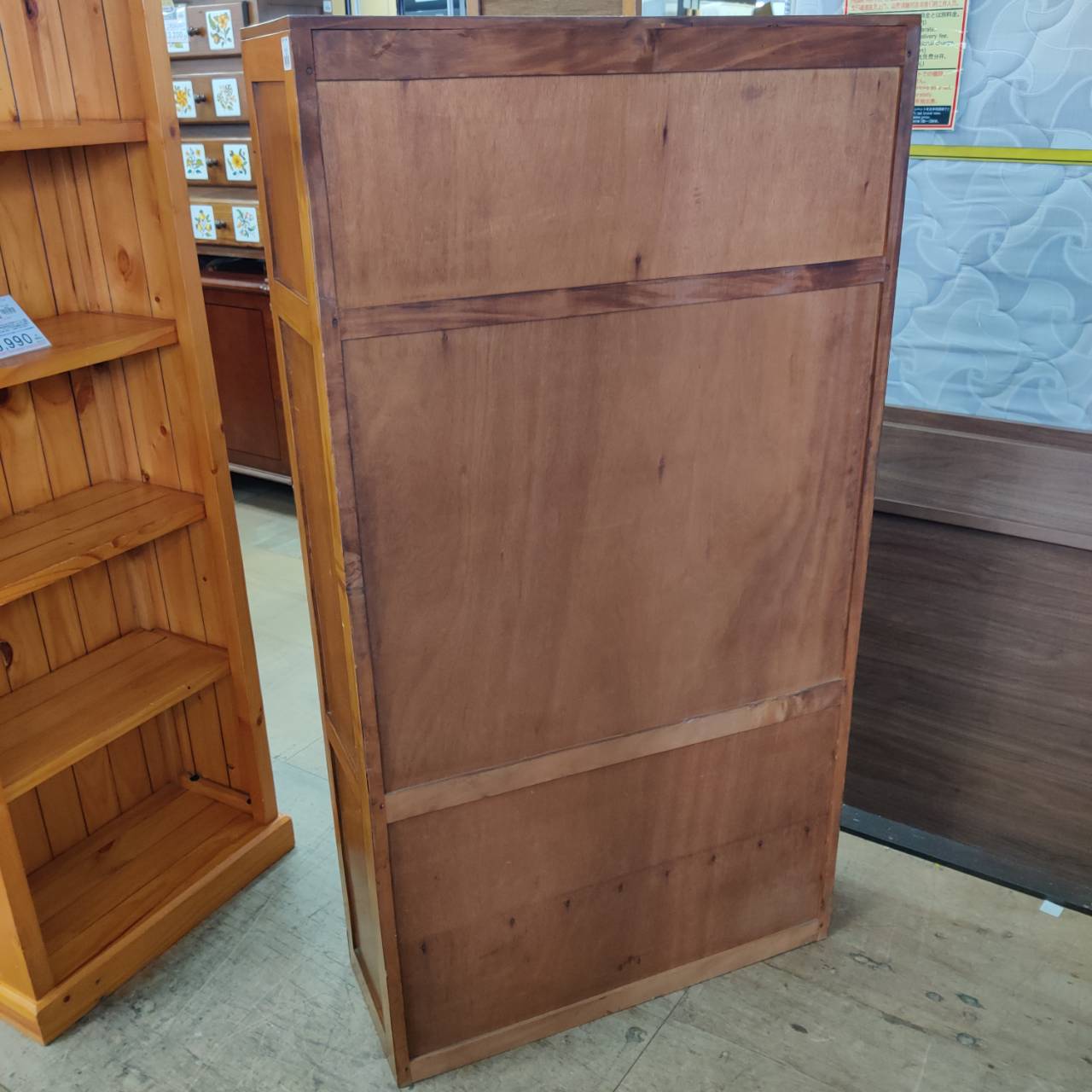 昭和レトロ ヴィンテージ ガラス扉 キャビネット 食器棚 昭和レトロ希少ガラスキャビネット