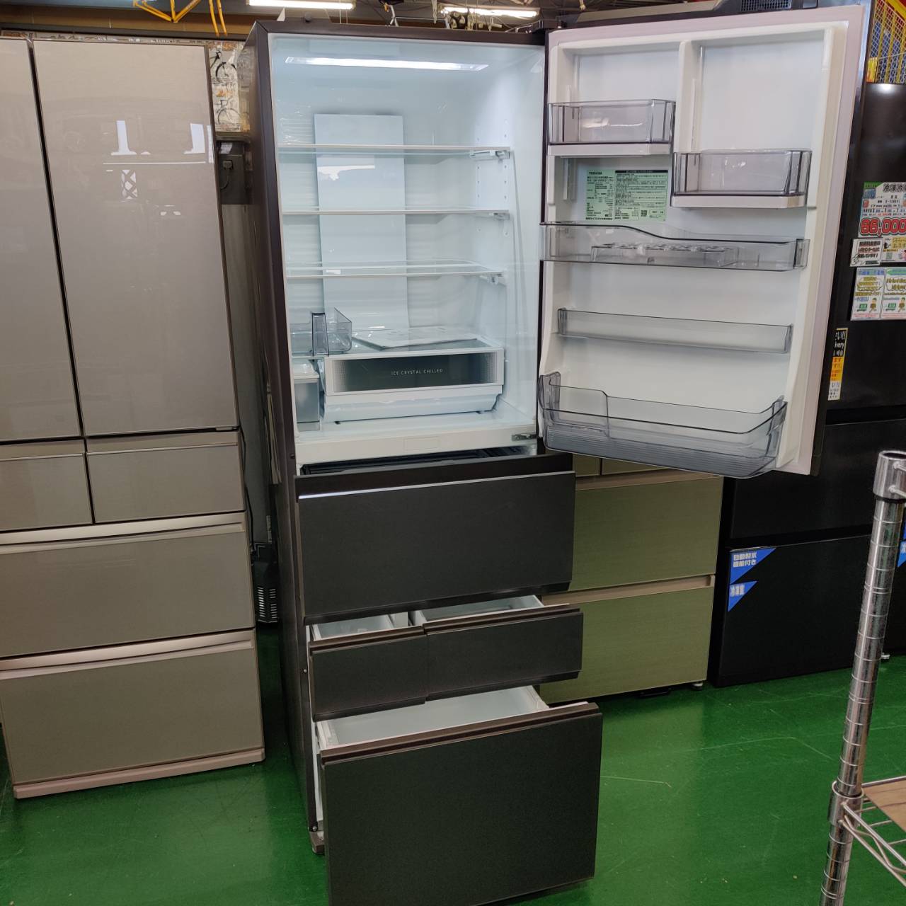 東芝 TOSHIBA 2023年製 501L 5ドア 冷凍冷蔵庫 GR-V500GT 販売中！ 愛