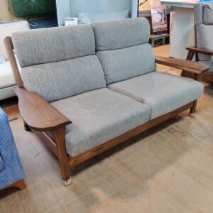 モリタインテリア（葉山ガーデン取扱品）-木製フレーム-アーム付き2人掛けソファ-極しゃもじシリーズ-165-リユース-柏-愛品倶楽部