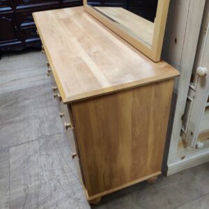 Ethan-Allen（イーセンアーレン）-メープル材-3段6杯チェスト-大型ミラー-アメリカン-ディメンションズ（American-Dimensions）-リユース-柏-愛品倶楽部