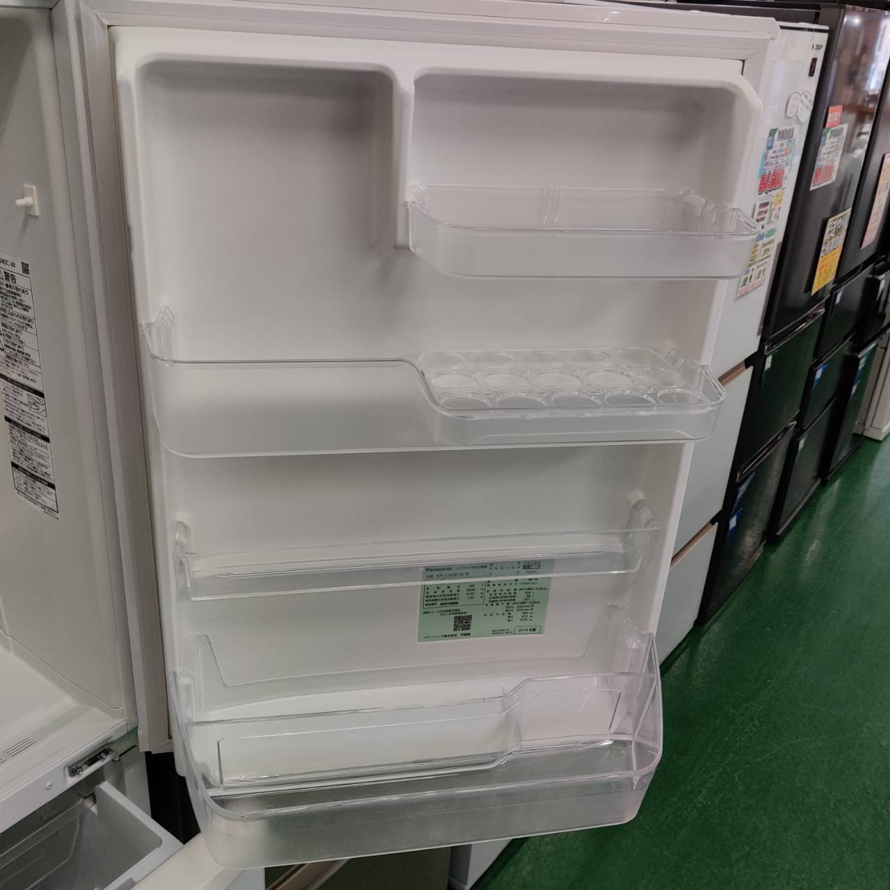 Panasonic 335L 19年製 冷蔵庫 NR-C340C 野菜室真ん中 エコナビ搭載 が 