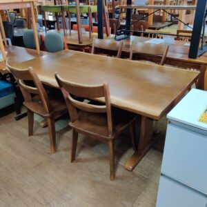 イバタインテリア-一枚板風ダイニング5点セット-KELLY-リユース-柏-愛品倶楽部