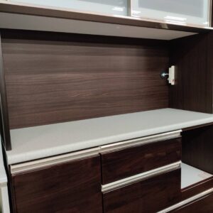 ニトリ-2枚スライド扉キッチンボード-アルミナ2-120KB-DBR-リユース-柏-愛品倶楽部