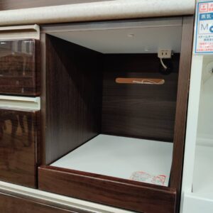 ニトリ-2枚スライド扉キッチンボード-アルミナ2-120KB-DBR-リユース-柏-愛品倶楽部