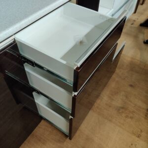 ニトリ-2枚スライド扉キッチンボード-アルミナ2-120KB-DBR-リユース-柏-愛品倶楽部