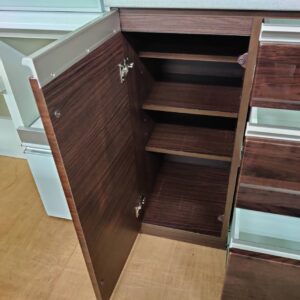 ニトリ-2枚スライド扉キッチンボード-アルミナ2-120KB-DBR-リユース-柏-愛品倶楽部