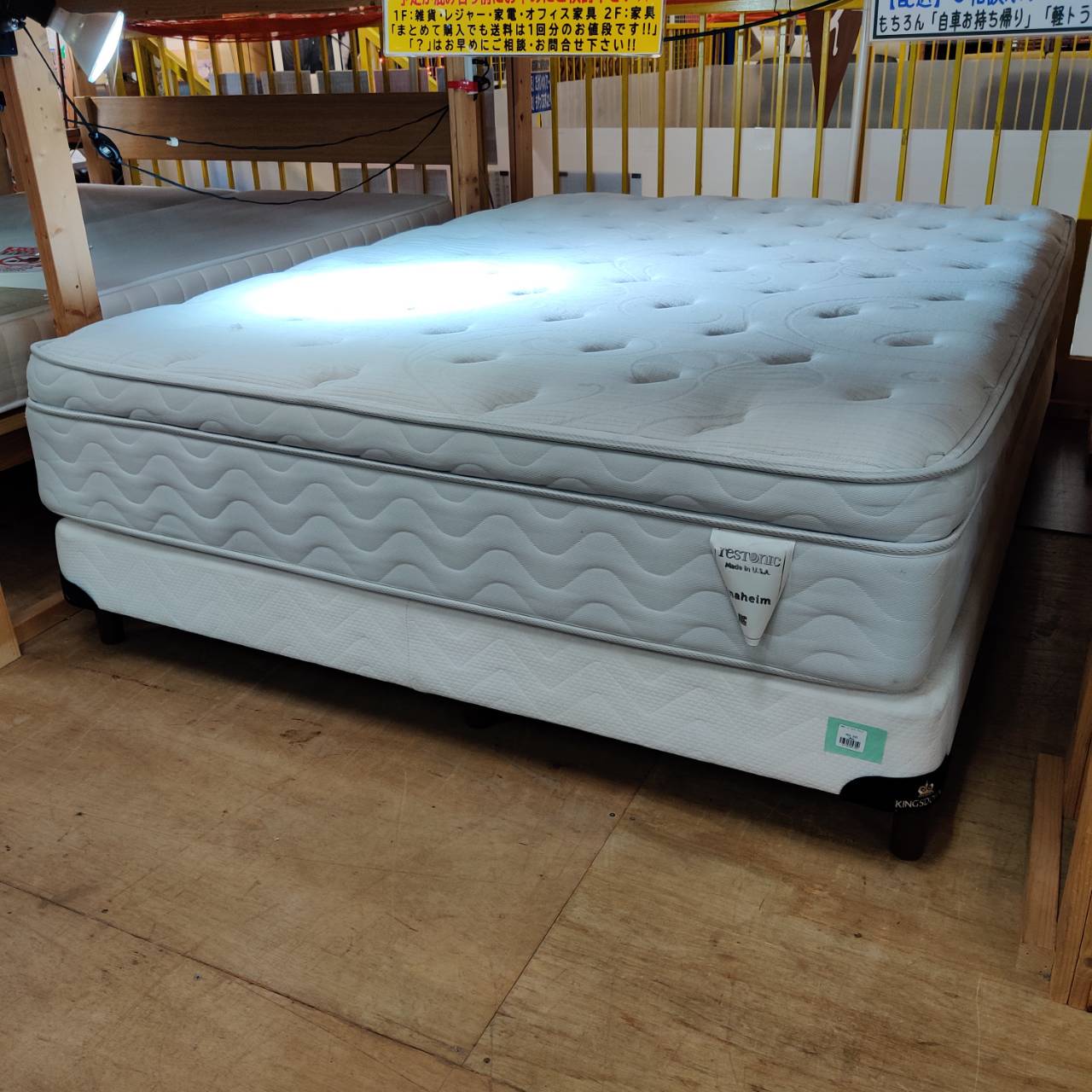 キングスダウン×レストニックのワイドダブルロングベッド アナハイムが 