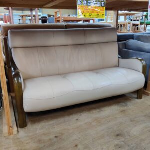 カリモク（karimoku）-本革3人掛けソファ-一部合皮-Direttore（W57653M335）-リユース-柏-愛品倶楽部