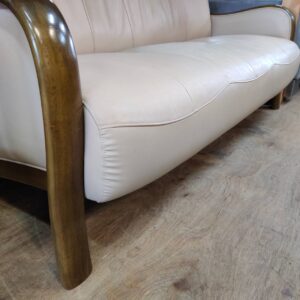 カリモク（karimoku）-本革3人掛けソファ-一部合皮-Direttore（W57653M335）-リユース-柏-愛品倶楽部