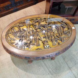中国彫刻テーブル-7点セット-リユース-柏-愛品倶楽部