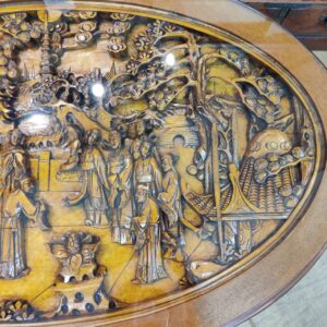 中国彫刻テーブル-7点セット-リユース-柏-愛品倶楽部