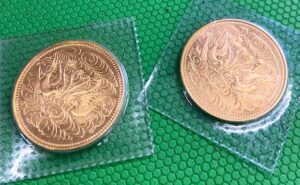 天皇陛下御在位60年記念10万円金貨２枚を買取しました