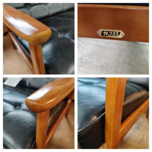 カリモク-karimoku-2人掛けソファ-50周年記念復刻ブランドプレート仕様-W36173BWH-Kチェア-2シーター-リユース-柏-愛品倶楽部