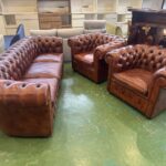 チェスターフィールド｜総本革ソファ3点セット買取致しました｜愛品館八千代店