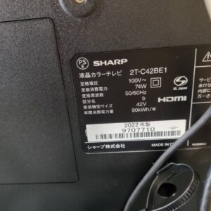 SHARP-シャープ-42V型-フルハイビジョン液晶テレビ-2T-C42BE1-AQUOS-リユース-柏-愛品倶楽部