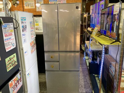 全国配送★2020年製★SHARP 502L 6ドア冷蔵庫 SJ-F502F-S SHARP｜SJ-F502F-S｜6ドア冷蔵庫を市原市で出張買取致しました