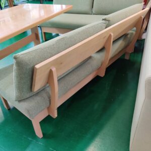 園田産業-ソファーベンチダイニング3点セット-木の音色-リユース-柏-愛品倶楽部