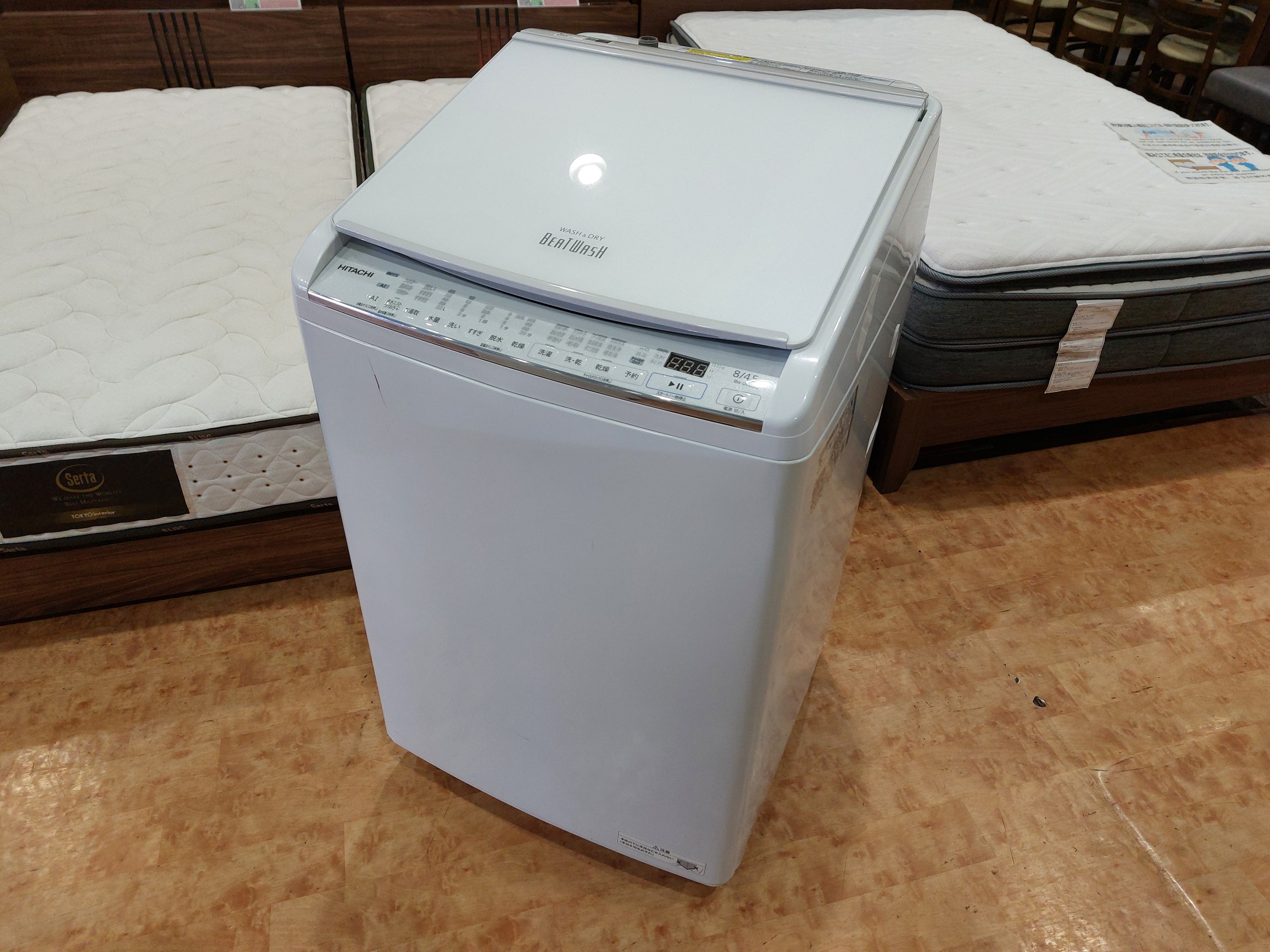 愛品館市原店で買取した。HITACHI2022年製BW-DV80G洗濯乾燥機
