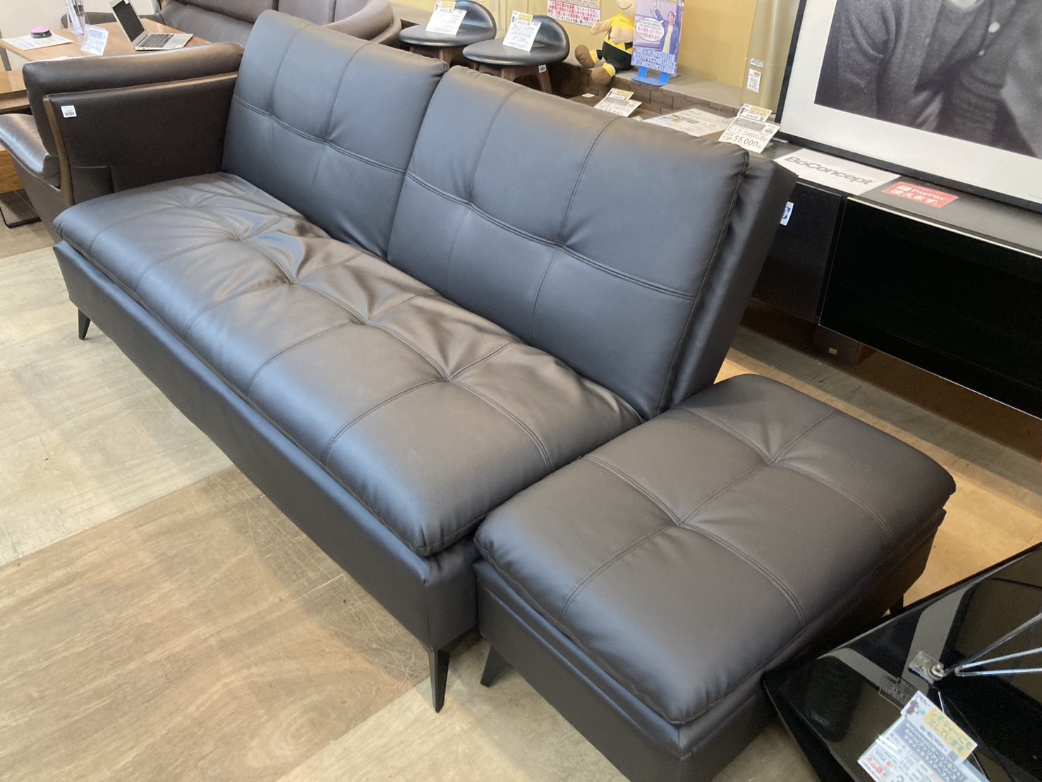 愛品倶楽部柏店で買取したシーリー（Sealy）セドナのオットマン付きソファベッド