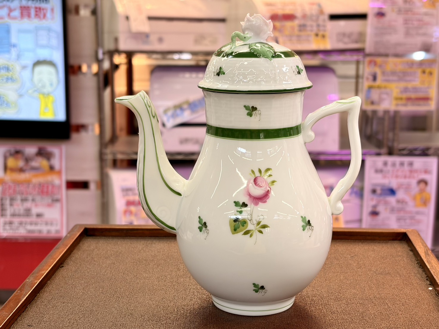 ヘレンド　ウィーンの薔薇　コーヒーポット