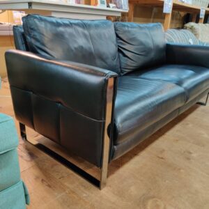 IDC大塚家具-IDC-OTSUKA-本革-ワイド2Pソファ-L-S58N-エルエス58-リユース-柏-愛品倶楽部