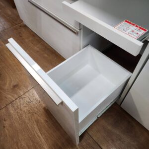 高橋木工所-2枚スライド扉キッチンボード-シェモア140オープン-リユース-柏-愛品倶楽部