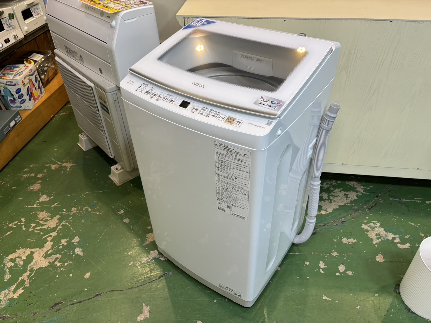 2026年製 AQUA AQW-V7A 洗濯機 7kg クリアトップ AQUA｜2026年製｜7.0㎏全自動洗濯機｜AQW-V7A｜買取致しました｜愛品館